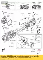 92153Y051, Kawasaki, parafuso, flange, 6x25 kvf300ccf kawasaki  brute force kvf 50 300 2012 2013 2015 2017 2018, Novo