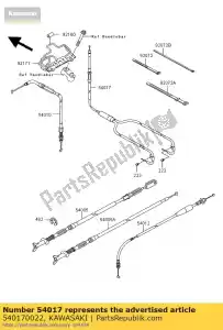 Kawasaki 540170022 cabo de partida - Lado inferior