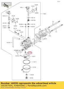 kawasaki 160307004 01 válvula flutuante - Lado inferior