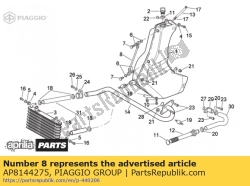 Aprilia AP8144275, Oil level pipe, OEM: Aprilia AP8144275