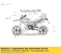 2H001421, Piaggio Group, lh decalque do painel lateral 