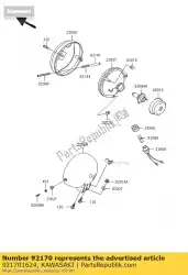 Here you can order the clamp from Kawasaki, with part number 921701624: