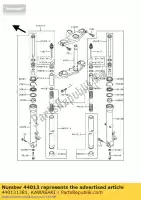 440131381, Kawasaki, tubo-tenedor interior kawasaki zz r600 600 , Nuevo