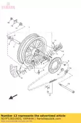 bijl de roue van Yamaha, met onderdeel nummer 5D7F53810000, bestel je hier online: