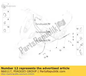Piaggio Group 666117 guarda - Lado inferior