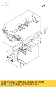 suzuki 3571811J01 socket, rr combi - Lado inferior