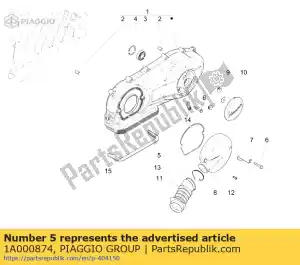 Piaggio Group 1A000874 cooling system cover gasket - Bottom side