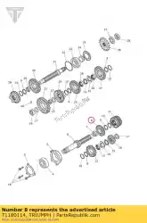 Aqui você pode pedir o entrada de engrenagem 5ª 22t em Triumph , com o número da peça T1180114: