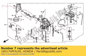 Honda 16017HM3L00 set di aste, strozzatore - Il fondo