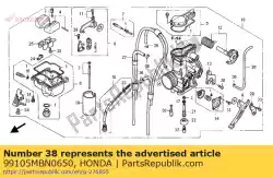 Tutaj możesz zamówić odrzutowy, wolny # 65 od Honda , z numerem części 99105MBN0650: