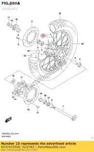 Suzuki 6532032E00 spoke set,rear - Bottom side