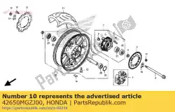 Ici, vous pouvez commander le sous-ensemble de roue., rr. Auprès de Honda , avec le numéro de pièce 42650MGZJ00: