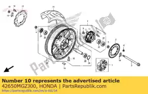 Honda 42650MGZJ00 sous-ensemble de roue., rr. - La partie au fond
