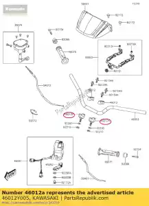 kawasaki 46012Y005 maniglia di supporto, lwr kvf300ccf - Il fondo