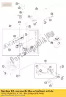 76513060000, KTM, cilindro freno a pedale 13mm ktm enduro smc 690 2008 2009 2010 2011 2012 2013, Nuovo