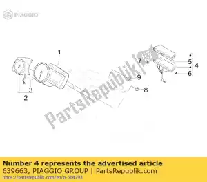 Piaggio Group 639663 tell tale lampen unit - Onderkant