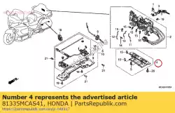 Here you can order the lever assy., luggage bag from Honda, with part number 81335MCAS41: