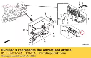 Honda 81335MCAS41 alavanca assy., bolsa de bagagem - Lado inferior