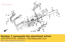 Aqui você pode pedir o comp. Tubo, l. Ex. Em Honda , com o número da peça 18370MY3740: