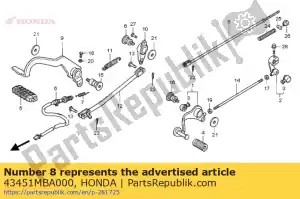 Honda 43451MBA000 rod comp., rr. rem - Onderkant