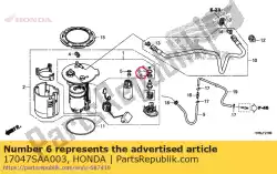 Aqui você pode pedir o anel-o em Honda , com o número da peça 17047SAA003: