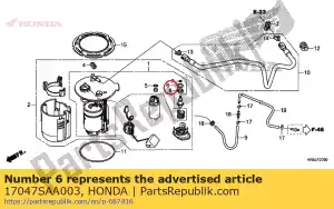 honda 17047SAA003 o anillo - Lado inferior