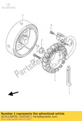 Ici, vous pouvez commander le stator assy, ?? Mag auprès de Suzuki , avec le numéro de pièce 3210126F00: