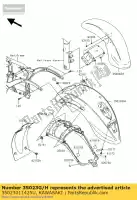 35023011425U, Kawasaki, parafango posteriore, c.i.blue kawasaki vn custom c classic tourer b vulcan lt d vn900 900 , Nuovo