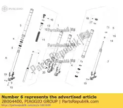 naaf + rechter vorkpoot van Piaggio Group, met onderdeel nummer 2B004400, bestel je hier online: