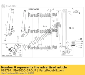 aprilia 898797 nuez - Lado inferior