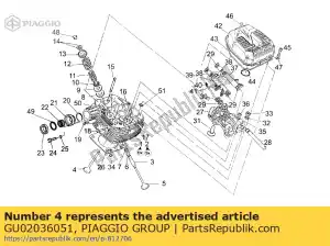 Piaggio Group GU02036051 válvula de admissão - Lado inferior