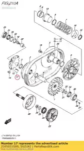 suzuki 2165031G00 roller,movable - Bottom side