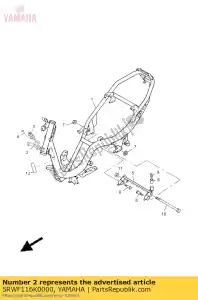 yamaha 5RWF116K0000 colchete, 8 - Lado inferior