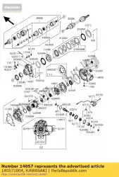 Ici, vous pouvez commander le case-comp-gear, diff, l auprès de Kawasaki , avec le numéro de pièce 140571004: