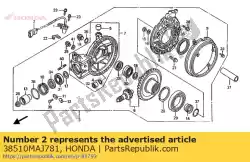 Ici, vous pouvez commander le capteur, rr. Vitesse de roue auprès de Honda , avec le numéro de pièce 38510MAJ781:
