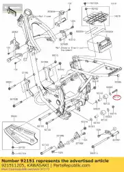 Tutaj możesz zamówić ? Ruba, gniazdo, 8x37 zr1100-d1 od Kawasaki , z numerem części 921511205: