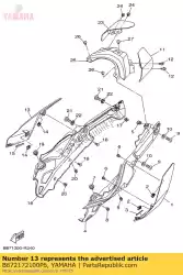 Ici, vous pouvez commander le couverture, côté 2 auprès de Yamaha , avec le numéro de pièce B672172100P6: