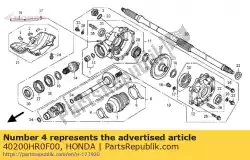 Ici, vous pouvez commander le arbre comp., rr. Hélice auprès de Honda , avec le numéro de pièce 40200HR0F00: