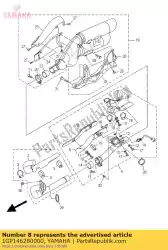 Ici, vous pouvez commander le protecteur, tuyau d'échappement auprès de Yamaha , avec le numéro de pièce 1GP146280000: