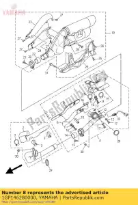 yamaha 1GP146280000 protecteur, tuyau d'échappement - La partie au fond