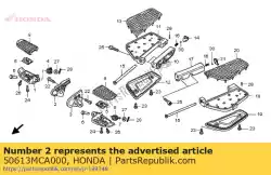 Here you can order the bracket, r. Main step from Honda, with part number 50613MCA000: