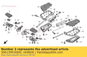 Honda 50613MCA000 beugel, r. belangrijkste stap - Onderkant