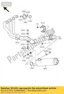 kawasaki 921431709 collar zx600-f1 - Bottom side