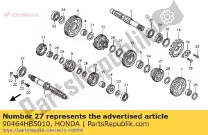 honda 90464HB5010 ring, spline, 22mm - Onderkant