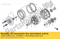 22847HN1010, Honda, pin, clutch lifter honda trx 400 2000 2001 2002 2003 2004 2005 2006 2007 2008, New