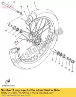 1KH2510400, Yamaha, Juego de radios, delantero yamaha xt250 250 , Nuevo