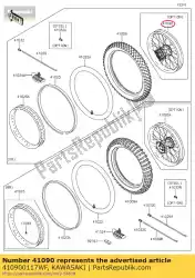 Qui puoi ordinare ruota, fr, 1. 60x21, al nipp da Kawasaki , con numero parte 410900117WF: