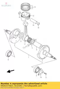 suzuki 0926337007 rolamento, 37x47x2 - Lado inferior