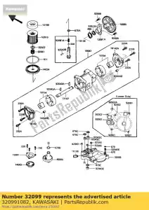 kawasaki 320991082 obudowa, filtr oleju zr1100-a1 - Dół