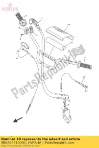 yamaha 5B6263310000 cable, arrancador 1 - Lado inferior